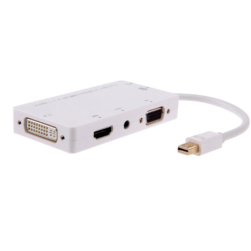 4 в 1 Mini Display Port to VGA/HDMI/DVI/Audio с адаптером Micro USB для Apple iMac/ноутбука Microsoft Sufacepro 2 3 4| |