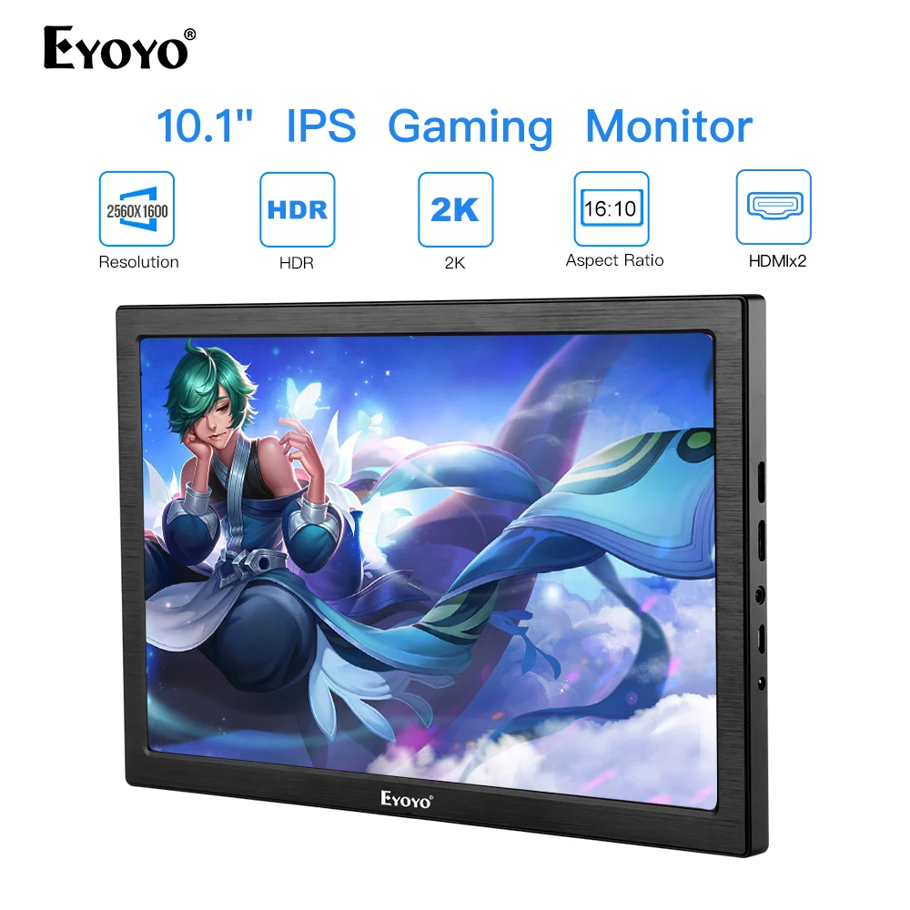 Новый 10 &quot дюймовый 2 K Портативный монитор компьютера PC HDMI PS3 PS4 Xbo x360 2560x1600 ips ЖК