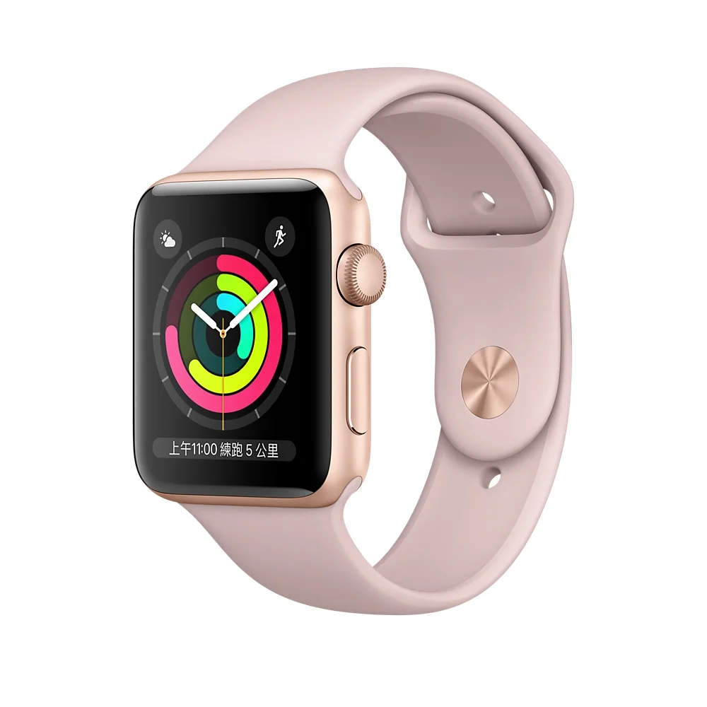 Apple Watch Series 3. | женские и мужские умные часы gps-трекер Apple Smart Watch Band 38 мм 42 мм умные носимые устройства - Цвет: Gold Case Pink Band
