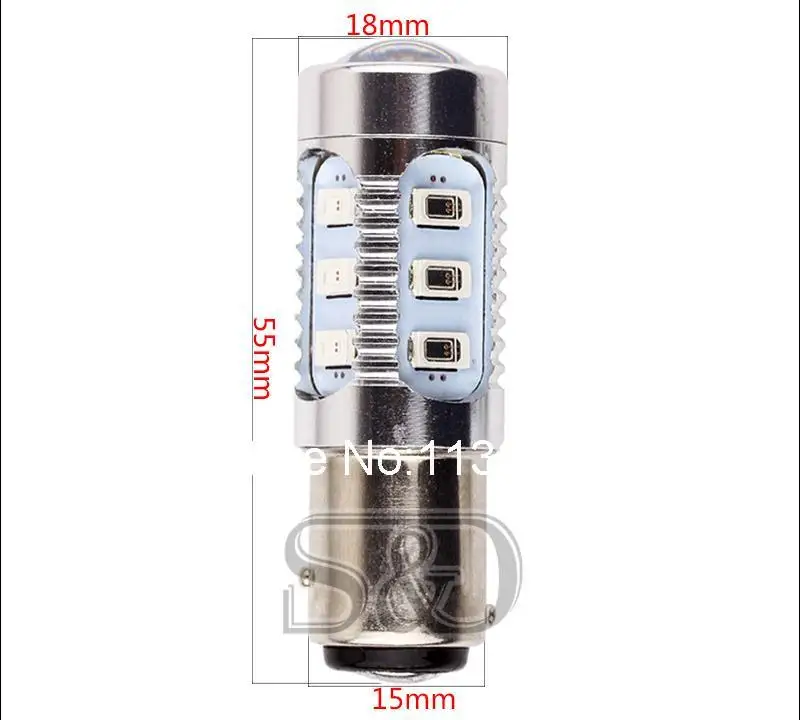 2 шт. 1157 12 5630 SMD BAY15D Светодиодные чипы лампа высокой мощности 21/5 Вт светодиодные