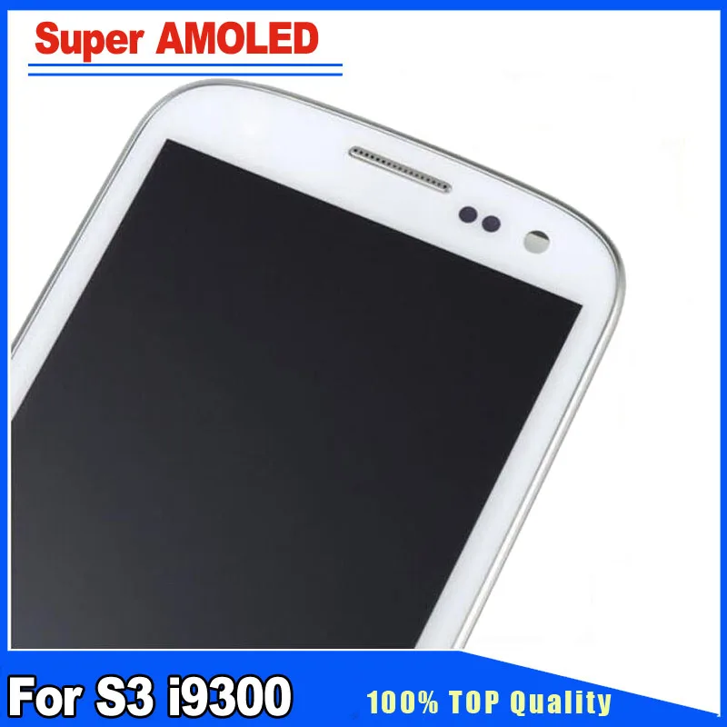 100% супер AMOLED Качество для Samsung Galaxy S3 i9300 i9301 i9305 ЖК дисплей с рамкой полная сборка