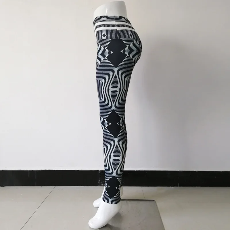 Для женщин фитнес Push Up леггинсы для высокая Талия Эластичный тренировки брюки девочек модные женские 3D печатных Леггинс