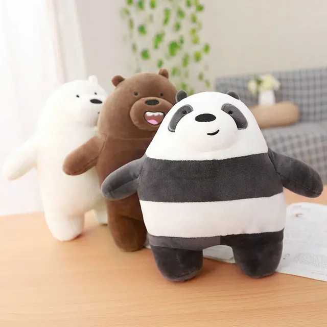 30/50 см мультик игрушки коричневый/белый панда плюшевые игрушки животных мягкий чехол для телефона из ПУ хлопка детские подушки