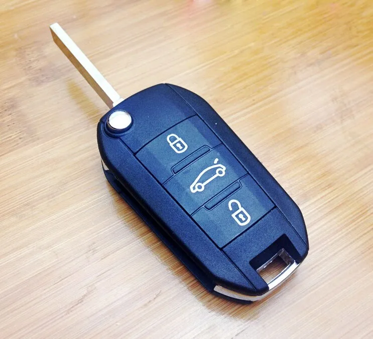Складной чехол для ключей с 3 кнопками складной чехол-брелок Peugeot 307 407 408 (VA2 Blade без