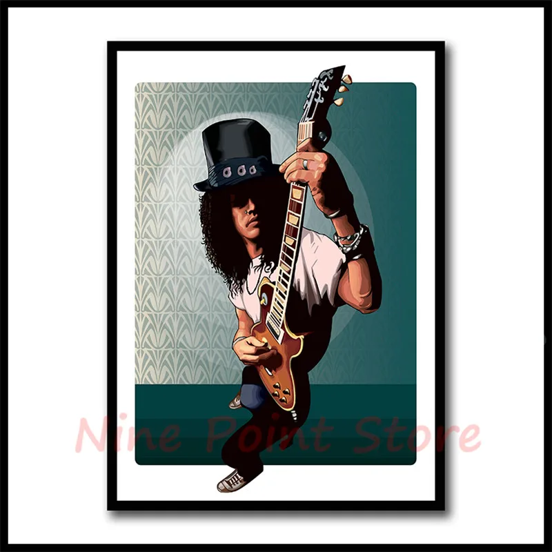 Рок-группа guns N' Roses белая бумага с покрытием плакат рокеры декоративная живопись плакаты настенные стикеры бескаркасные - Цвет: Коричневый
