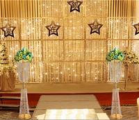 100cm tall crystal pillar wedding road lead flower stand wedding decoration