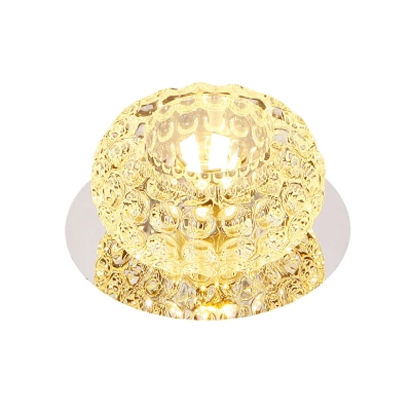 Круглая Хрустальная светодиодный ная лампа потолочный светильник домашняя