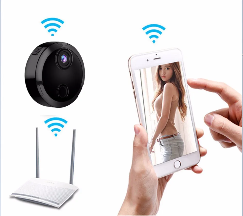 VRFEL HDQ15 круглая мини беспроводная камера HD 1080P Мини ip сетевая 12 инфракрасного