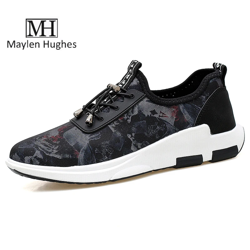 MH высокое качество 2017 Мужская обувь Для мужчин граффити Повседневная Обувь