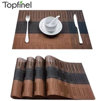 topfinel set of 4 pvc washable placemats for dining table mat non slip placemat set in kitchen accessories cup coaster wine pad