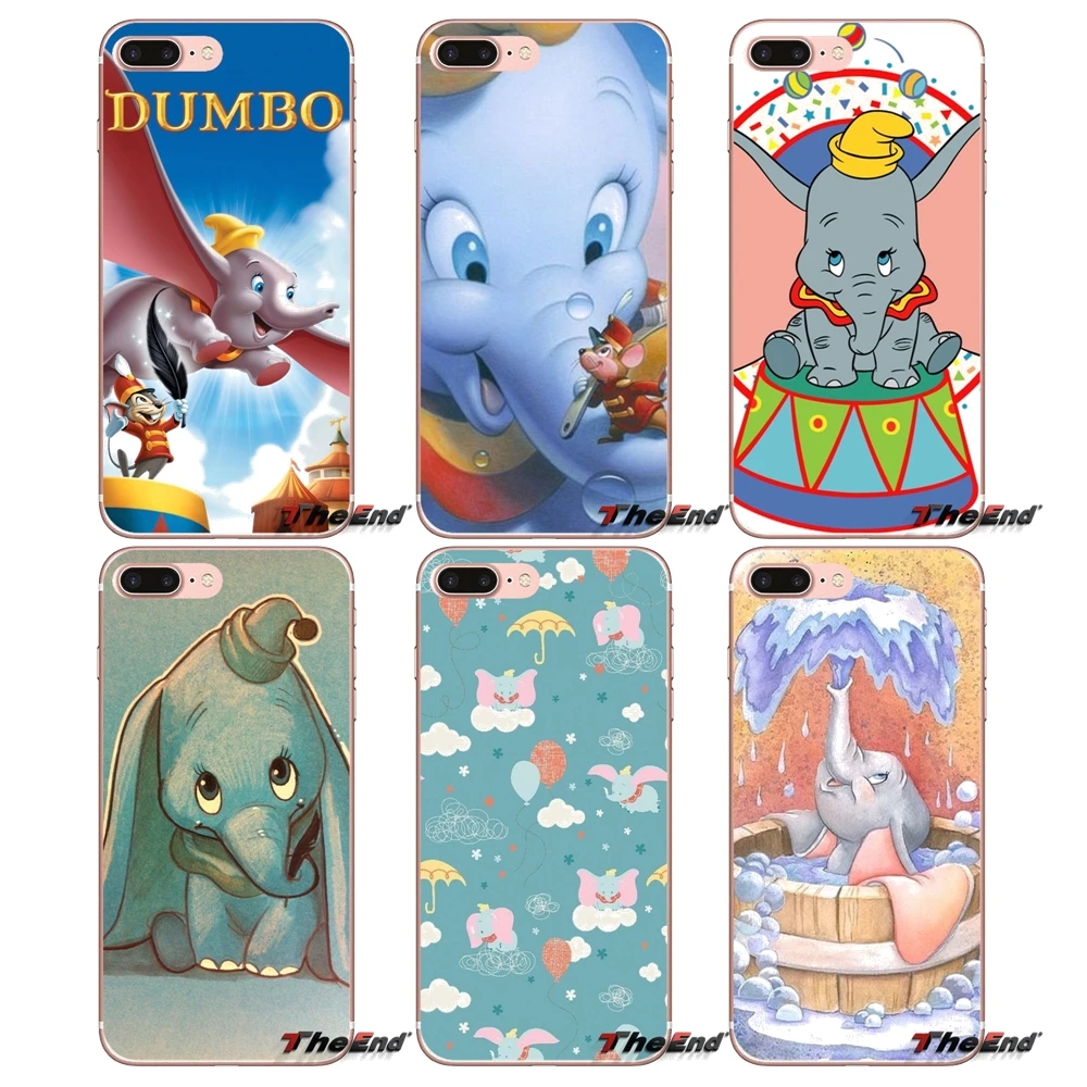 Прозрачные мягкие чехлы для Samsung Galaxy S3 S4 S5 MINI S6 S7 edge S8 S9 Plus Note 2 3 4 5 8 dumbo Little Flying elephant |