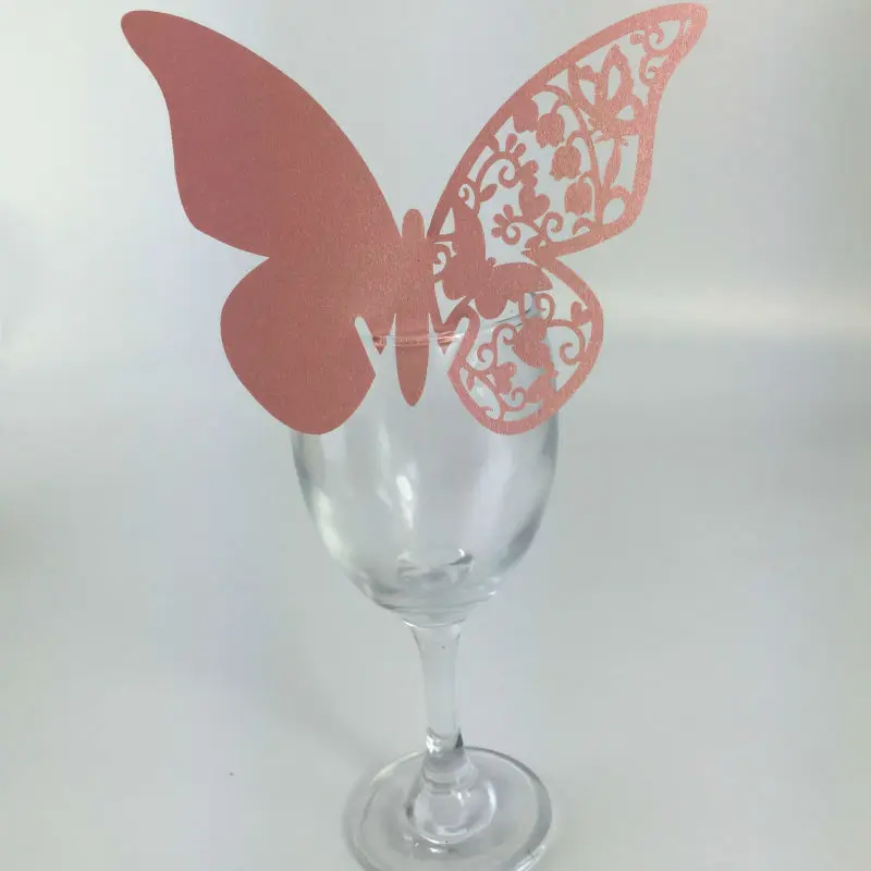 Фотообои с лазерной резкой бумажные открытки декор для стола бокалы вина