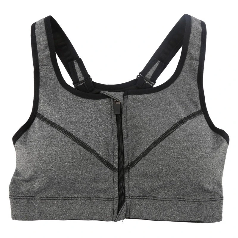Женский бюстгальтер размера плюс на молнии для занятий спортом, бега, спортзала, йоги, спортзала, безрукавки, женский бюстгальтер для йоги