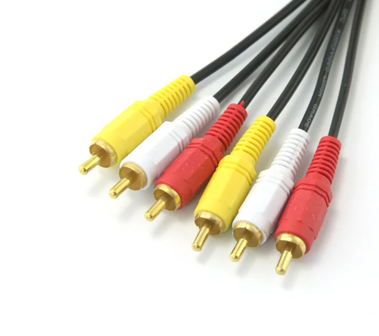 3RCA штекер к 3 RCA Композитный Аудио Видео AV кабель 3X Розничная и оптовая продажа 1 5 м