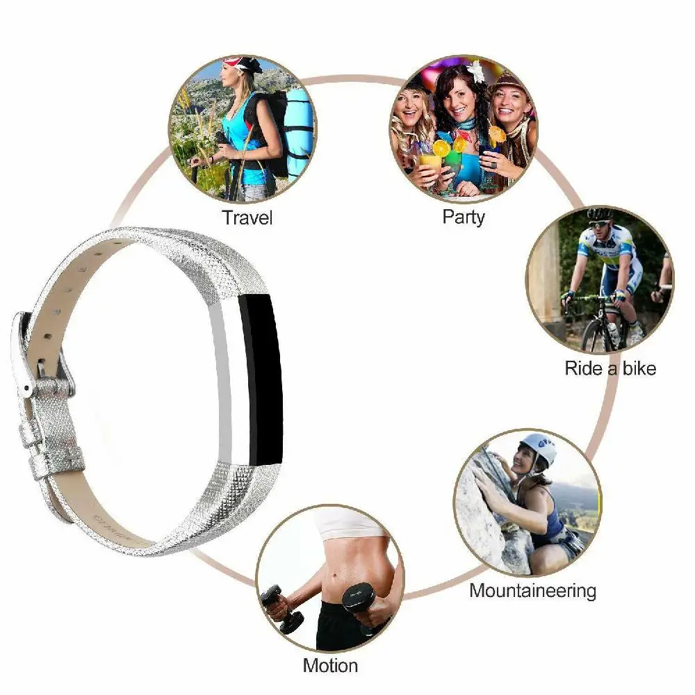BEESCLOVER Для Fitbit Alta/Alta HR часы из натуральной кожи сменный ремешок r20