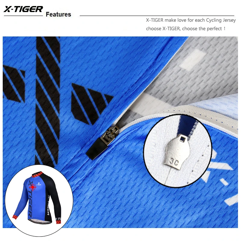 X-Tiger Pro Зимняя Теплая Флисовая велосипедная Джерси с длинными рукавами, супер теплая одежда для MTB велосипеда, одежда для велосипеда Maillot Ropa Ciclismo
