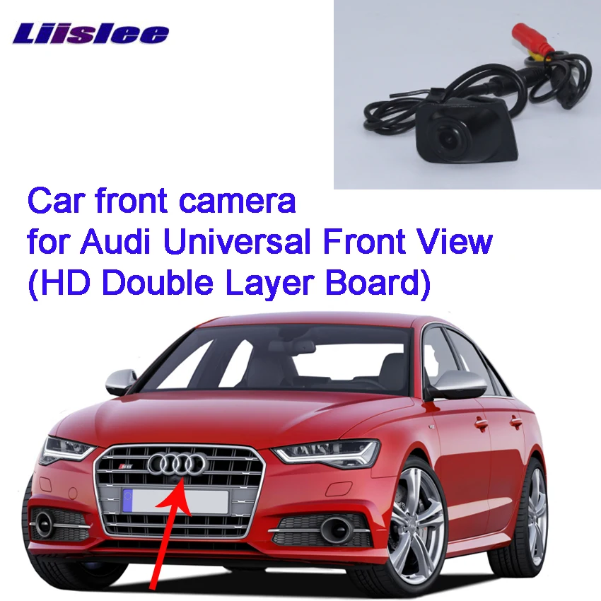 LiisLee Автомобильная специальная фронтальная HD камера для Audi универсальный вид