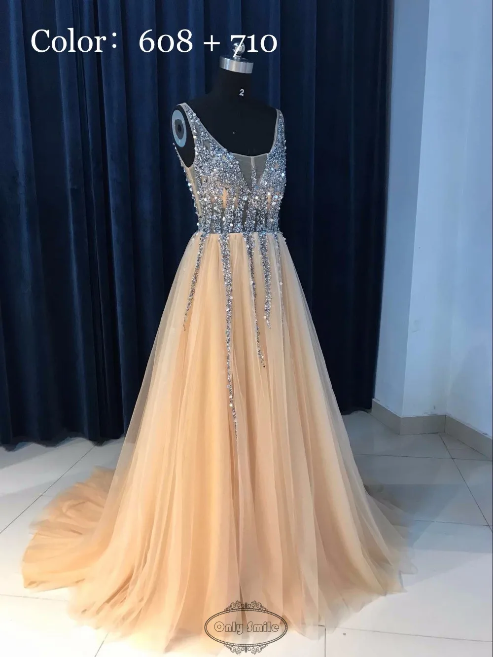 Sky Blue Celebrity Dresses selena gomez Sexy Backless Elegant See Through High Split celebrity evening dresses Vestido de Festa