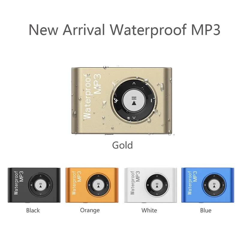 Новейший мини водонепроницаемый плавательный MP3 плеер Спортивный Бег езда MP3 Walkman Hifi Sereo Музыка MP3 плеер с FM радио клип