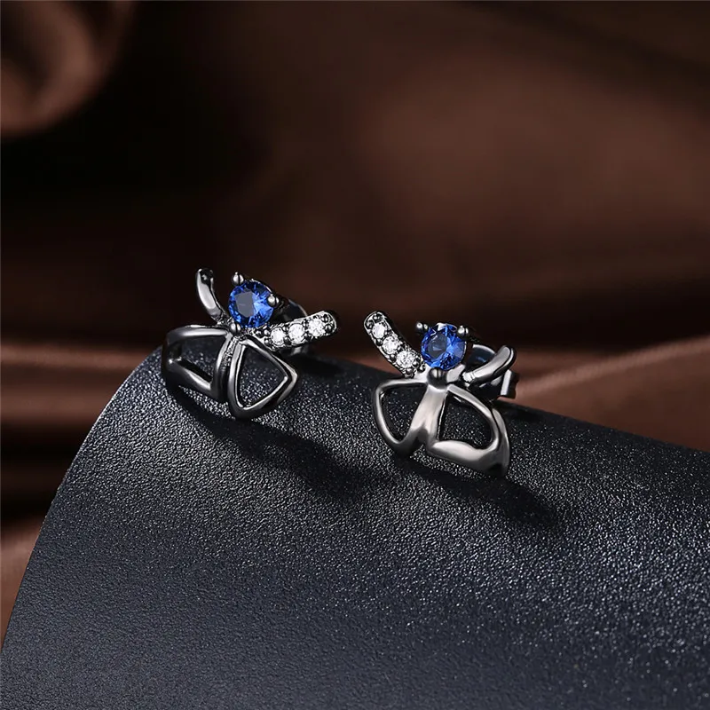 Лидер продаж новинка геометрический круглый голубой Украшенные стразами Серьги