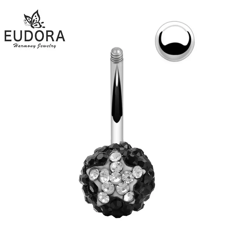 Серьги гвоздики EUDORA из титана для пирсинга пупка Простые Модные пикантные