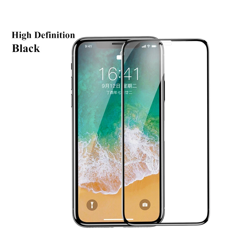 Baseus 0,23 мм Защитная пленка для экрана из закаленного стекла для iPhone X 10 3D мягкая защитная пленка для iPhone X - Цвет: High Definition 1