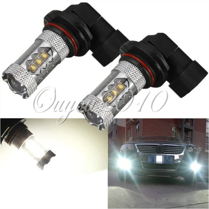 Автомобильная лампа 80 Вт 16 SMD LED HB4 9006 чисто белая ходовые огни противотуманные