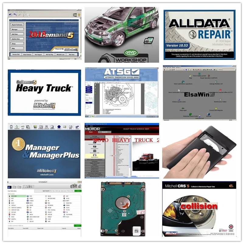 Лучшее качество Alldata v10.53 Mit // chell OD5 программное обеспечение все данные mit 2015 Elsawin