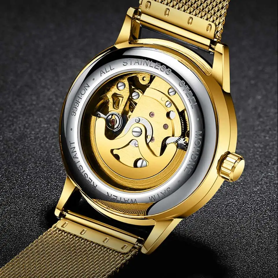 FNGEEN 2019 деловые мужские светящиеся часы Tourbillon водонепроницаемые механические