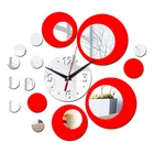 Настенные 3d-часы, Акриловые кварцевые современные украшения для дома, гостиной, Европейский постер, кухонные зеркальные наклейки на стену