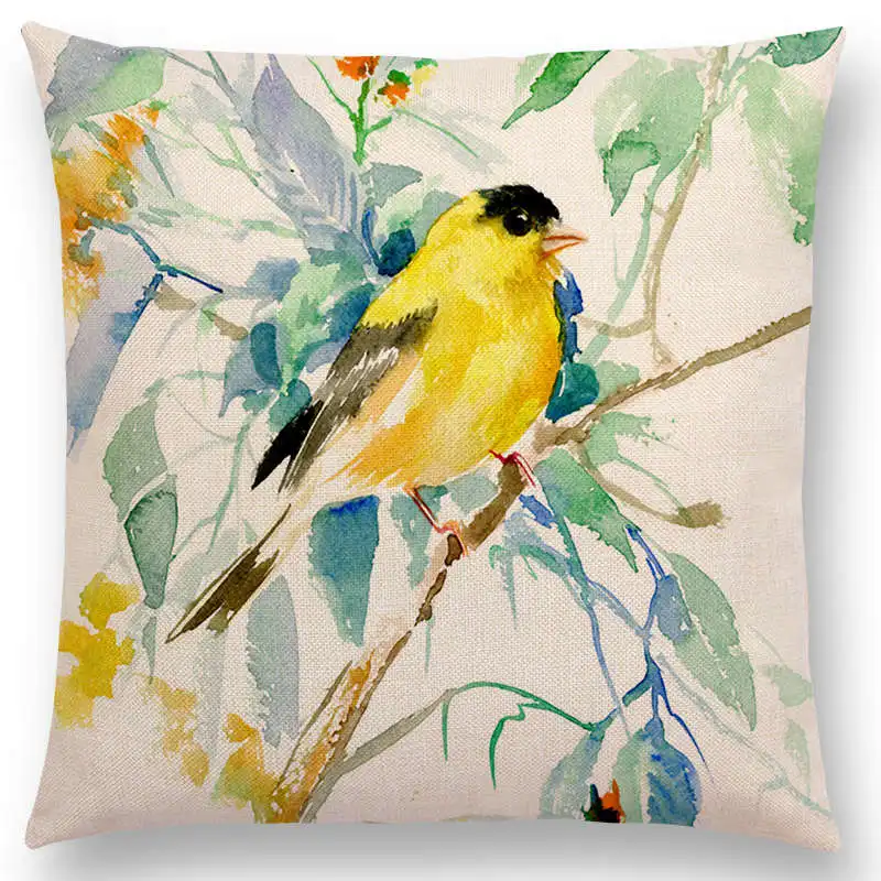 Искусственная акварель милые птицы Робин Тит Финч колибри Goldfinch нута кардинал
