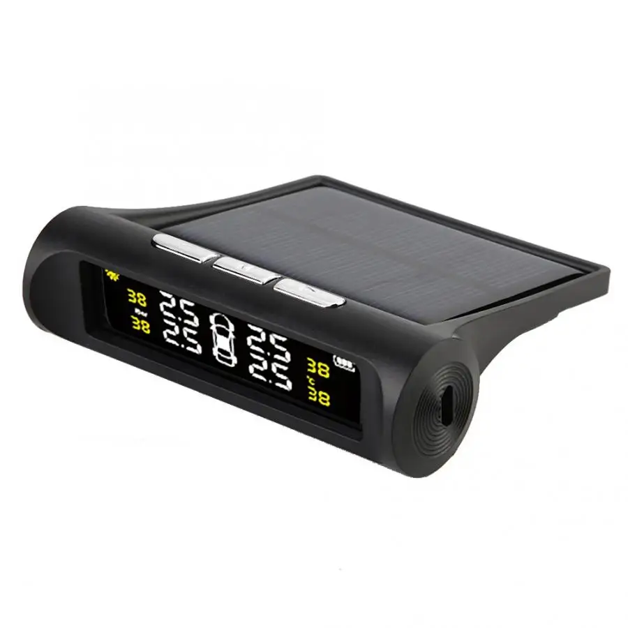 USB или солнечная зарядка автомобиля беспроводной солнечной энергии TPMS система мониторинга давления в шинах с 4 датчиками авто аксессуары