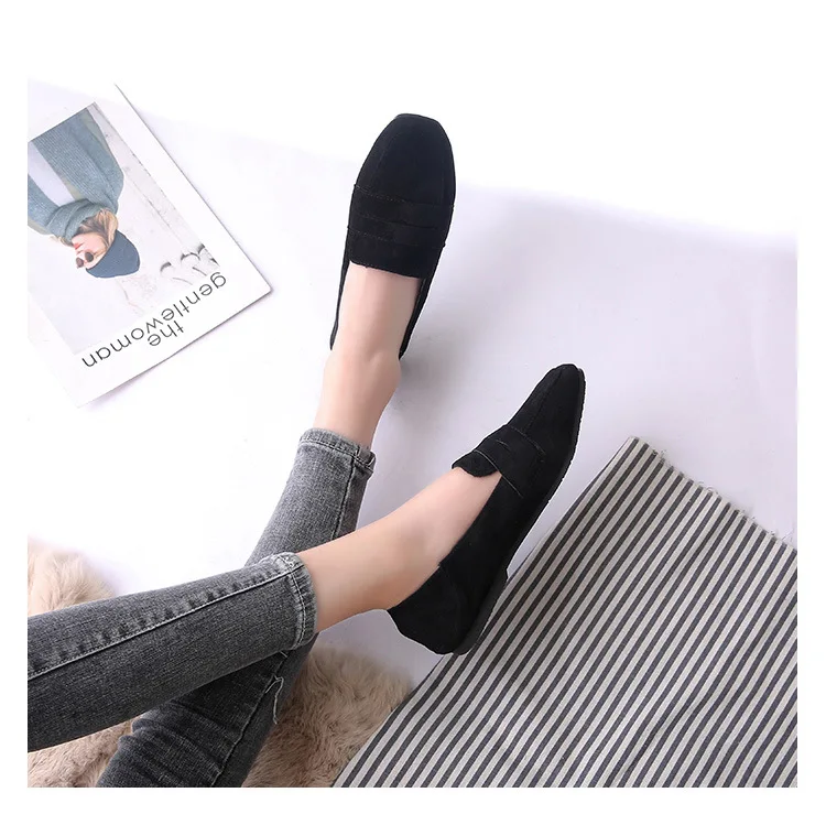 Классическая женская обувь на плоской подошве; zapatos mujer; женская обувь из плюша для работы; зимние теплые лоферы; дизайнерская женская обувь без шнуровки