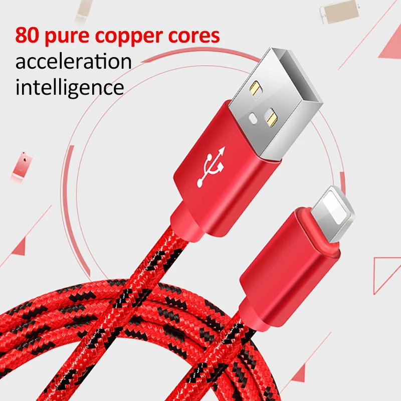 NOHON USB кабель для зарядного устройства 8 Pin iPhone X 7 6 S XS XR плюс быстрой зарядки iPad Mini IOS