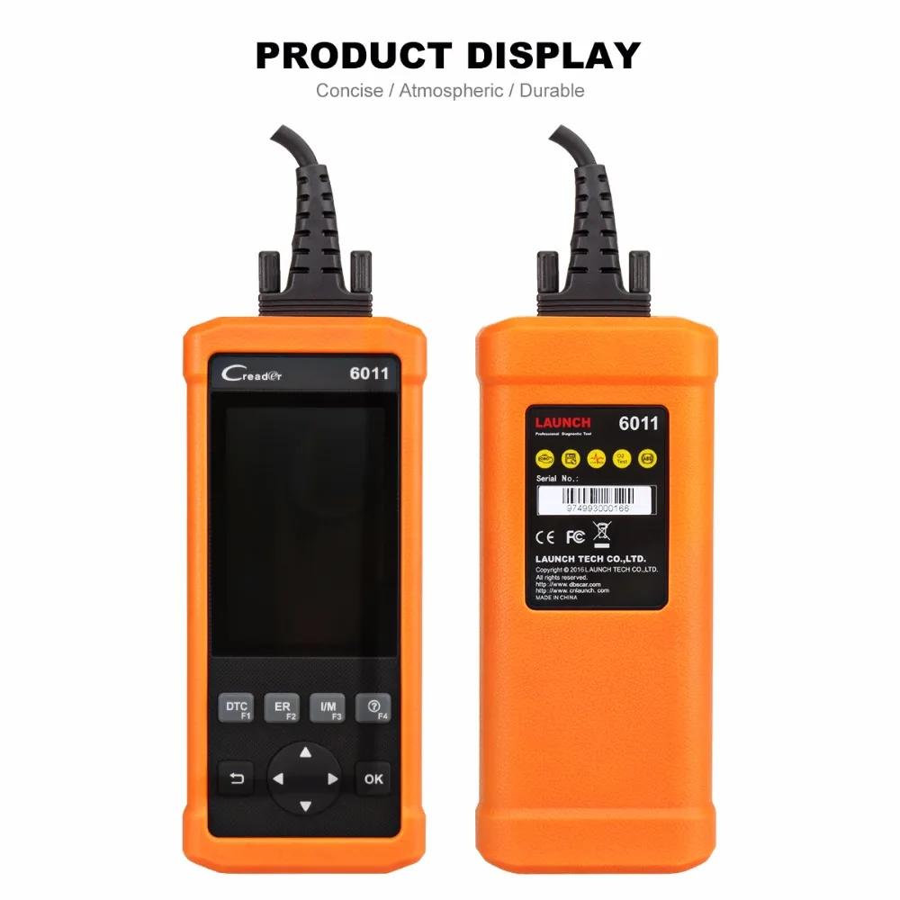 Launch DIY диагностический инструмент CReader 6011 OBD2/EOBD автоматический сканер кода с ABS и