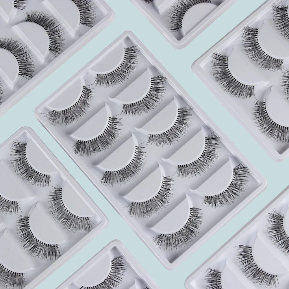 5 пар/компл. Магнитный натуральный черный длинный разреженные и с перекрестным