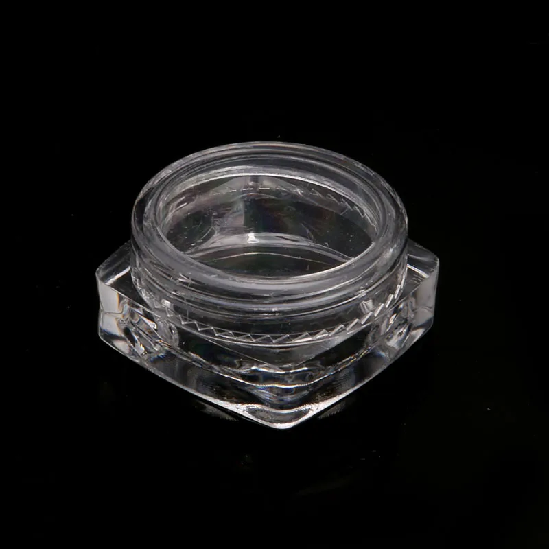 Clear 10 шт. прозрачная маленькая Квадратная бутылка 5 г Косметическая пустая банка горшок тени для век бальзам для губ крем для лица контейнер для образцов - Цвет: Clear