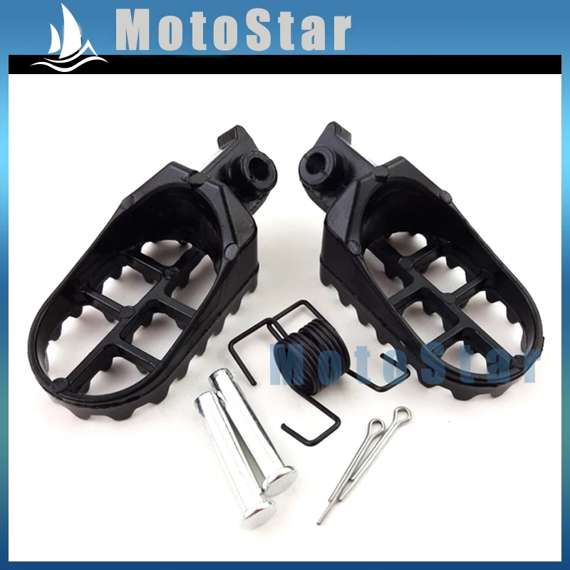 Черные алюминиевые подставки для ног мотоцикла XR50R CRF 50 CRF70 CRF80 CRF100F | Автомобили и