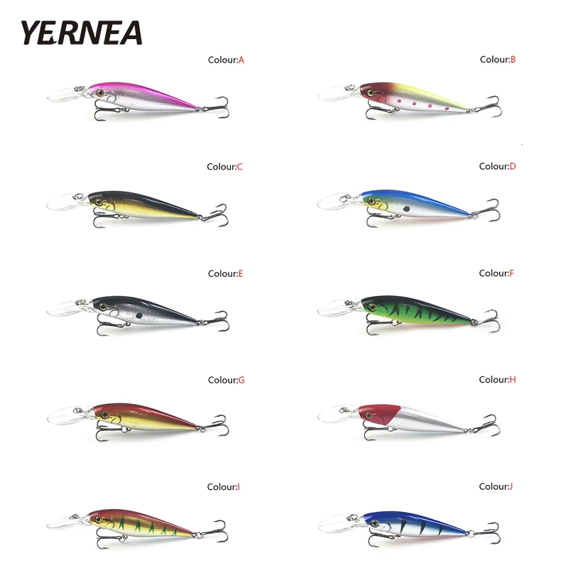 Yernea 10 шт./лот 11 см 4 г Гольян рыболовные приманки воблеры искусственная приманка