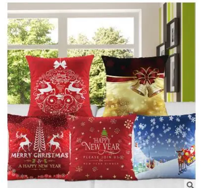 Рождественский наволочка для подушки на спинку дивана декоративная наволочка для поясницы.