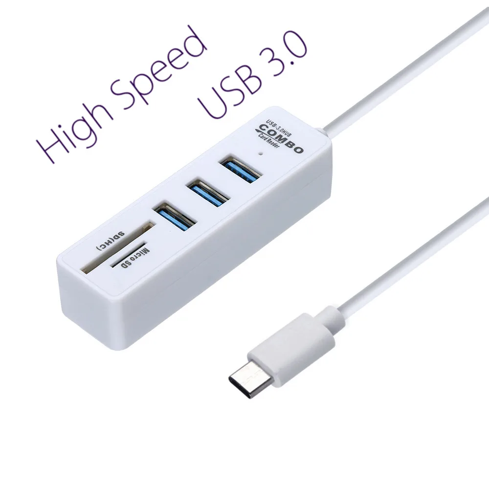 Высокая 2 в 1 Type-C OTG USB 3 0 концентратор сплиттер комбо порта и SD/TF кардридер 4 29 |