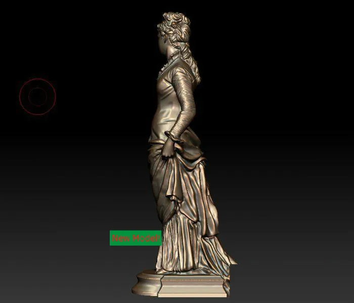 3D модель для станка с ЧПУ в формате STL Парижская женская | Инструменты