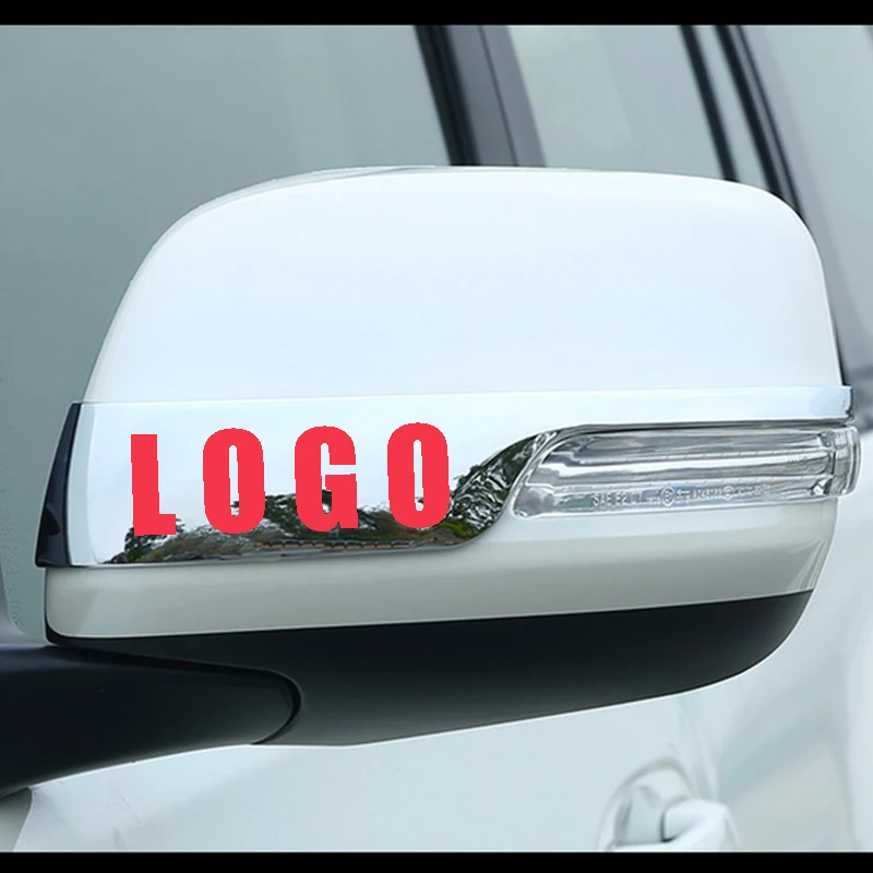 

For Toyota Land Cruiser Prado LC150 2010-2017 ABS Chrome Side Rearview mirror decoration strip Cover Trim Car Styling Accessorie