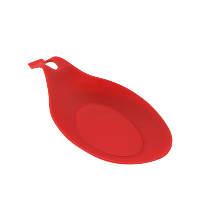 Red Силиконовый коврик для ложки, держатель, коврик, термостойкая подставка, яичный венчик, аксессуар для кухни, распродажа - Цвет: Red
