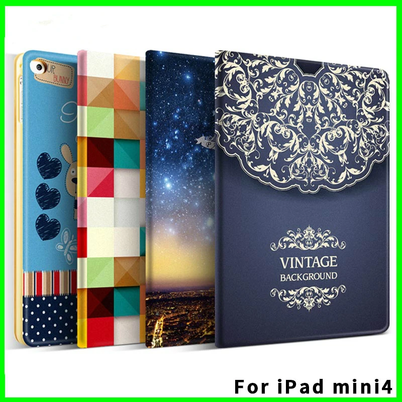 Чехол для IPad Mini 4 милый мультяшный смарт чехол 7 9 дюймов с рисунком маленький