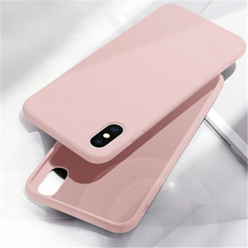 Candy Color TPU Silicone Phone Case for iPhone 7 6 6S 8 Plus Matte Frosted Protect XS X Max XR Cover | Мобильные телефоны и