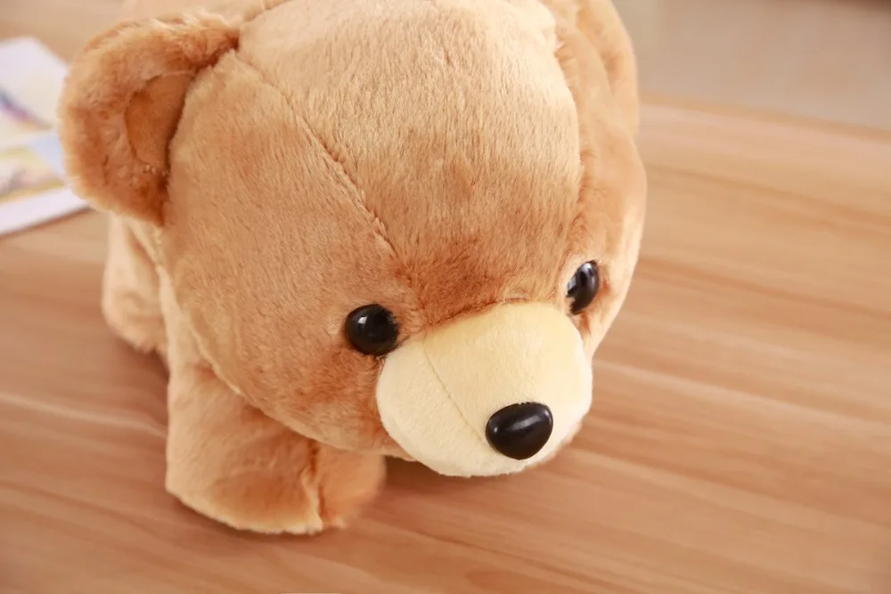 1 шт. 40/50 см реальной жизни Polar Bear пухлых плюшевые игрушки коричневый/белый медведь