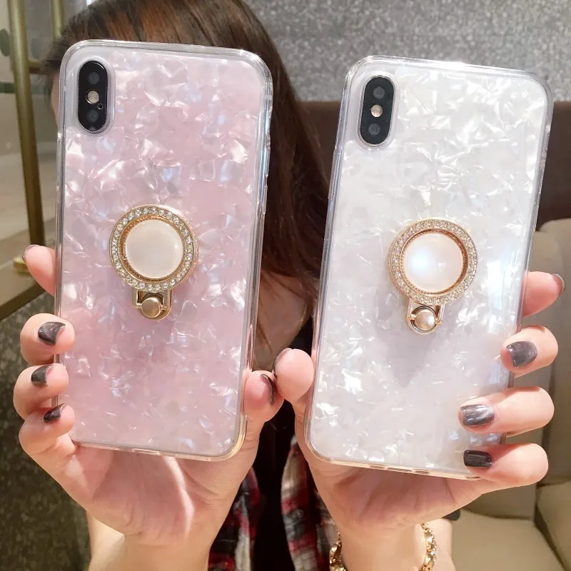 20 шт Алмазный чехол для iPhone XR XS Max x 10 8 7 6 s кольцевой палец Силиконовый Samsung Galaxy S9 more