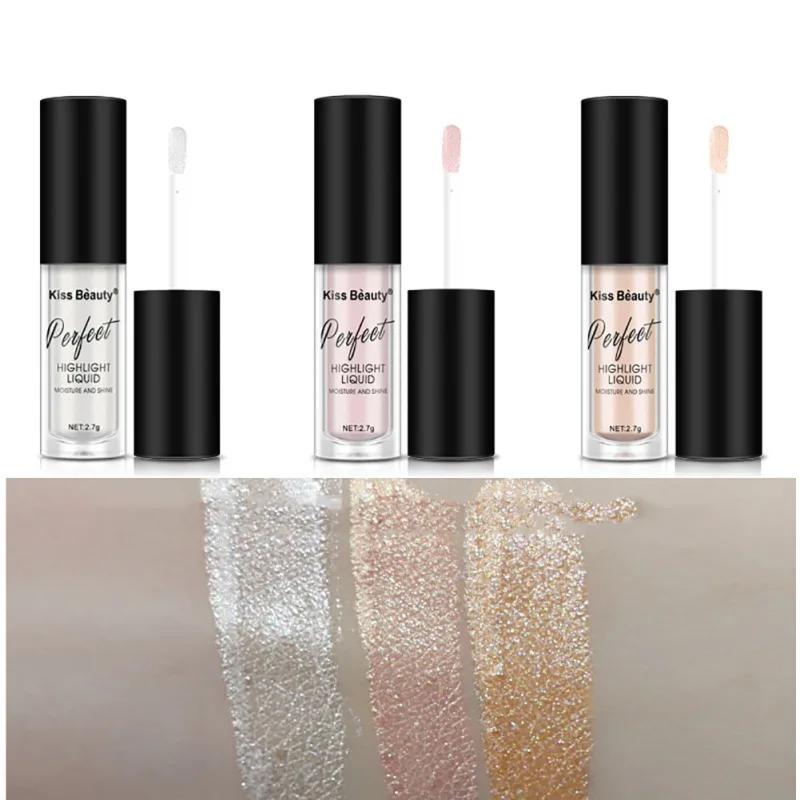 Жидкий Хайлайтер для лица яркое свечение макияж Shimmer Highlight Countour Осветляющий