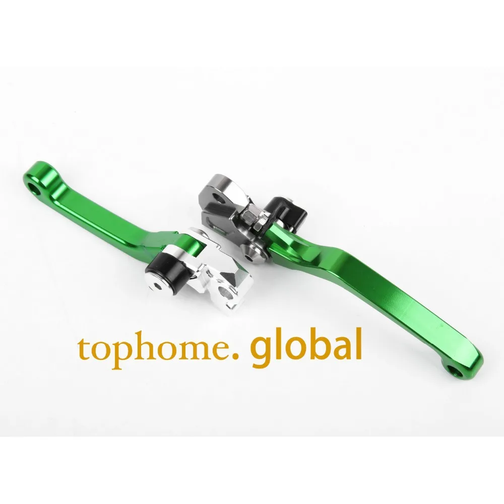 Для KAWASAKI KX85 2001-2020 Pair CNC Pivot тормозные рычаги сцепления зеленый комплект 2002 2003 2004 2005